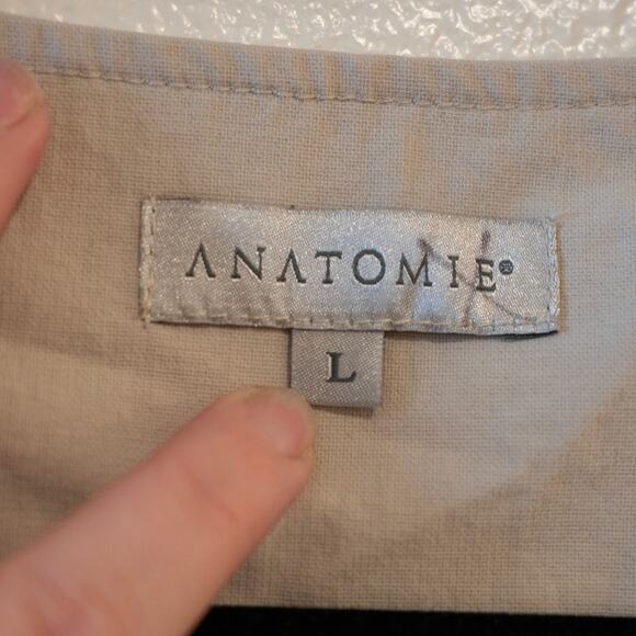 Anatomie Adley Techno Linen Vest Top Champagne Beige Travel Utility SZ L - Picture 7 of 7